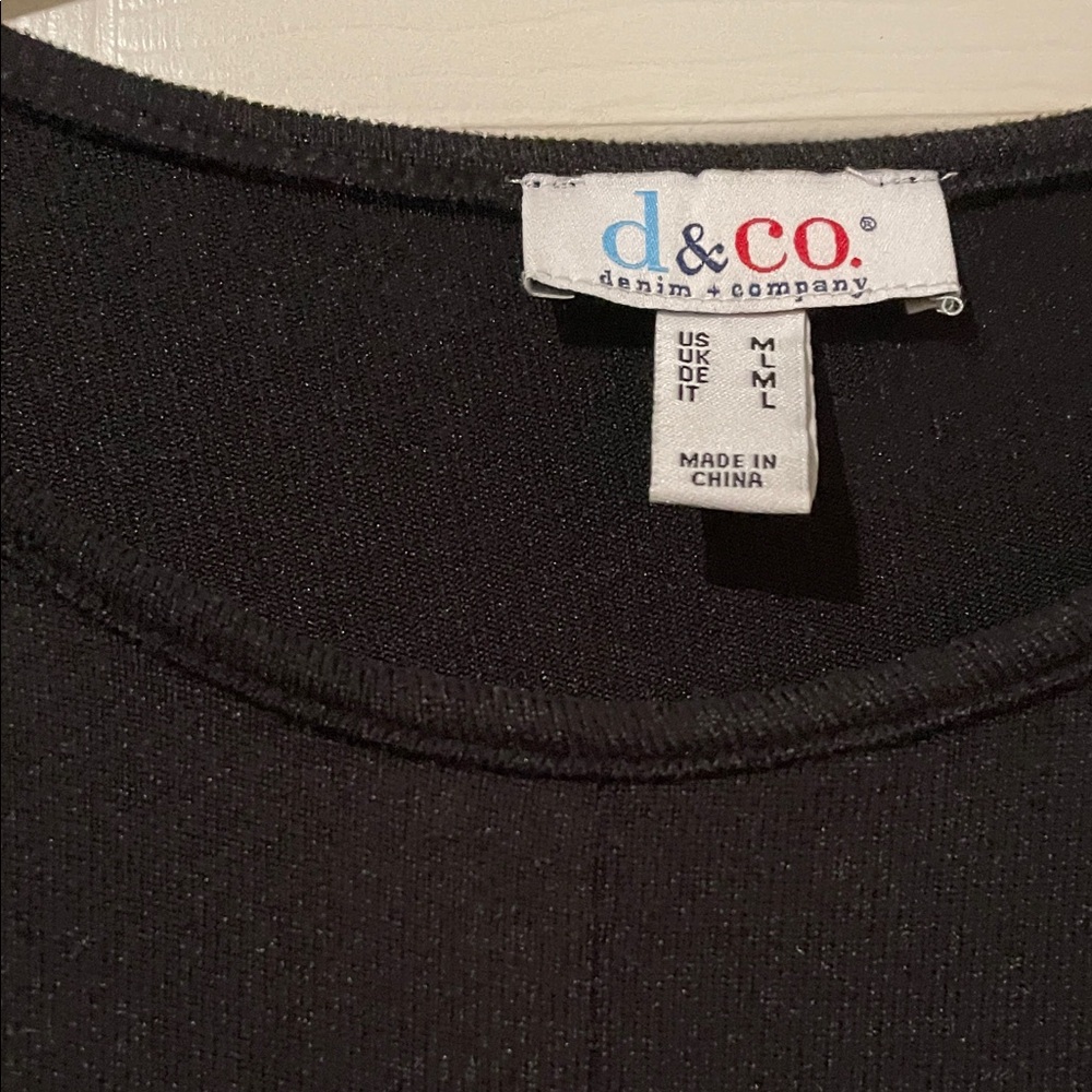 Denim&Co Black Tunic Top - Picture 4 of 7
